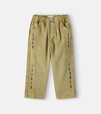 Embroidered cotton twill pants | Bobo Choses