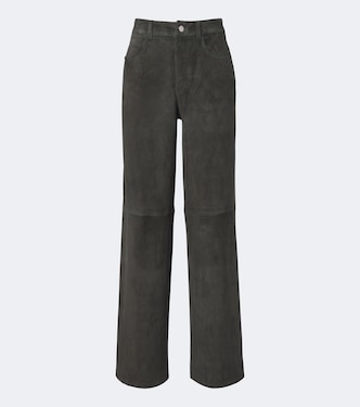 Mytheo suede wide-leg pants | Stouls