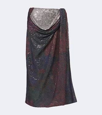 Gonna midi con stampa e paillettes | Maison Margiela