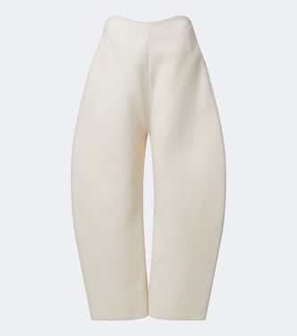Pantaloni barrel in crêpe di lana | Alaïa