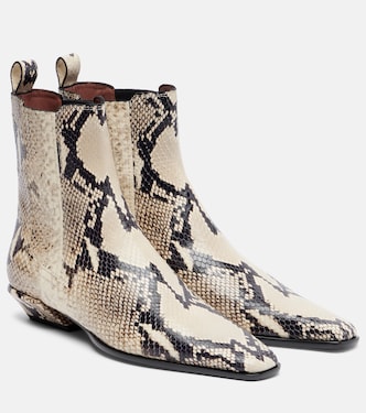 Bettina snake-print ankle boots | Paris Texas