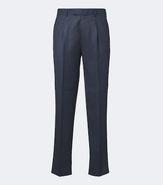 Wool flannel straight pants | Zegna