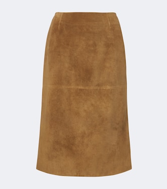 Suede midi skirt | Jil Sander