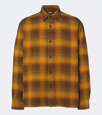 Checked cotton and silk twill shirt | A.Presse