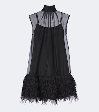 Shirya fringed organza minidress | Simkhai