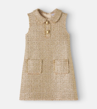 Embellished tweed lamé dress | Dolce&Gabbana Kids