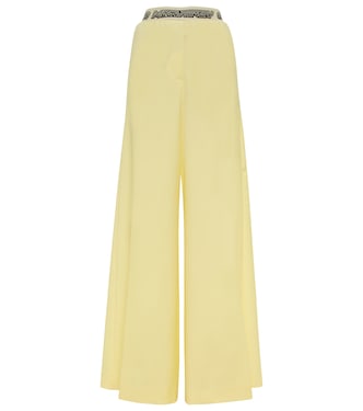Pantalon ample à taille haute en laine | Stella McCartney