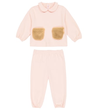 婴幼儿 — 棉质混纺运动衫与运动裤套装 | Il Gufo