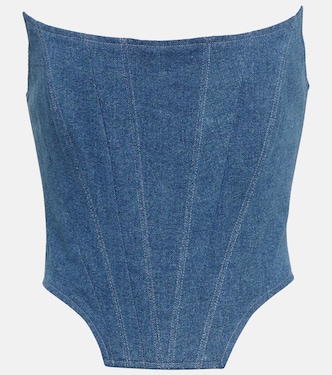 Bustier-Top aus Denim | Giuseppe di Morabito