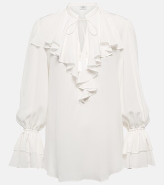 بلوزة من الحرير بكشكشة | Etro