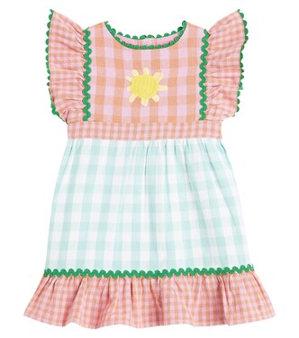 Baby embroidered gingham cotton dress | Stella McCartney Kids