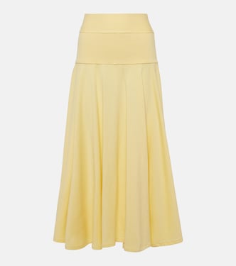 Pleated knit midi skirt  | Plan C