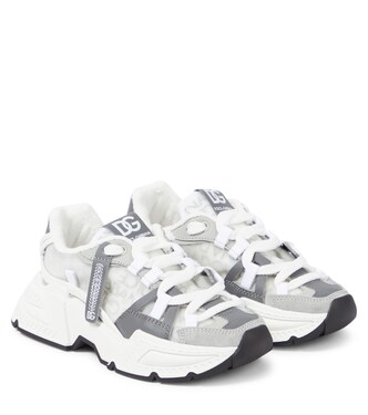 Airmaster DG leather-trimmed sneakers | Dolce&Gabbana Kids