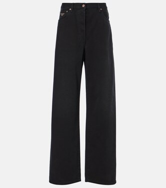 High-rise wide-leg jeans | Prada
