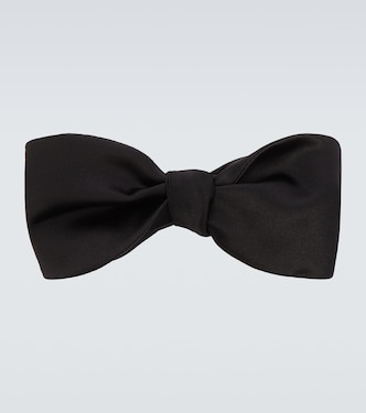 Silk and cotton satin bow tie | Brunello Cucinelli