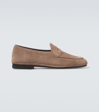 Suede penny loafers | Rubinacci