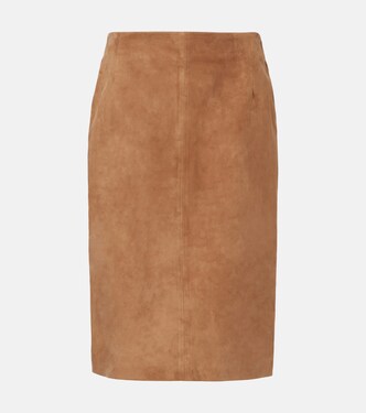 Lady suede pencil skirt | Nour Hammour