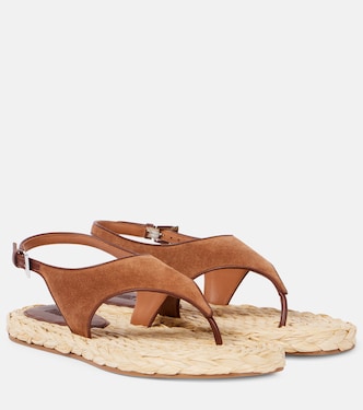 Amalfi suede thong sandals | Paris Texas