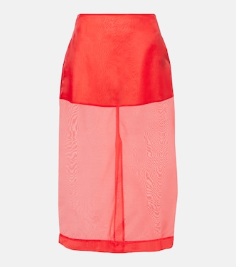 Peri sheer silk-blend midi skirt | The Frankie Shop