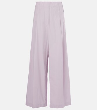 Pantalon ample à taille haute en coton | Dries Van Noten