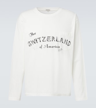 Campground printed cotton jersey T-shirt | Bode