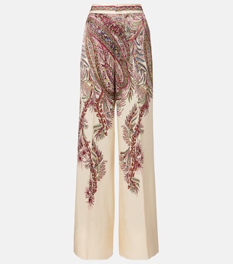 Paisley satin palazzo pants | Etro