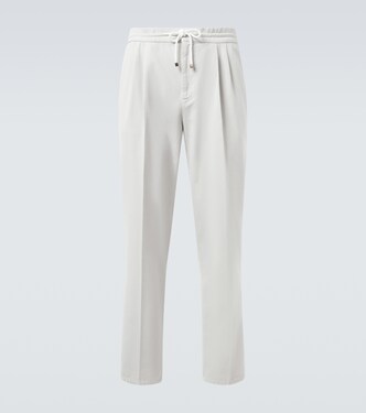 Cotton corduroy slim pants | Brunello Cucinelli