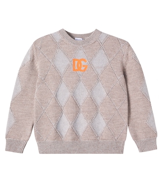 DG Intarsia wool sweater | Dolce&Gabbana Kids