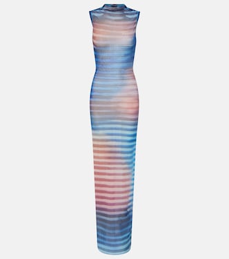 Robe longue Air rayée en tulle | Jean Paul Gaultier