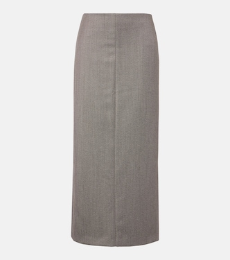 Nythera virgin wool gabardine pencil skirt | The Row