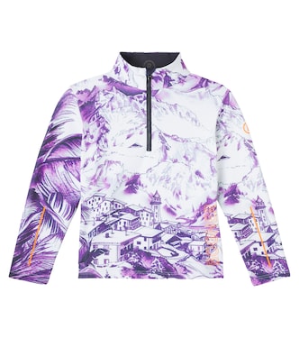 Chris logo printed technical half-zip top | Bogner Kids