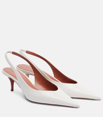 Slingback-Pumps Anok 55 aus Leder | Amina Muaddi
