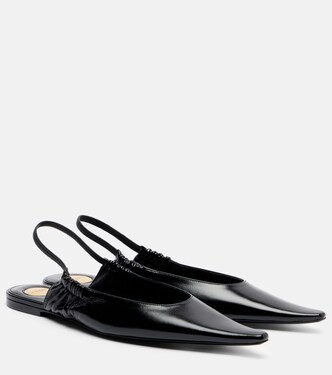 Leather slingback flats | Saint Laurent