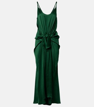 Robe longue en satin de soie | JW Anderson