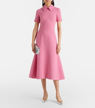 emilia wickstead kate a line wool crepe dress Emilia Wickstead Blue Kate Dress