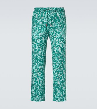 Pantalones de lino estampados | Kiton