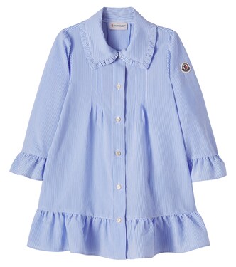 Ruffled striped shirt dress | Moncler Enfant