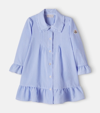 Ruffled striped shirt dress | Moncler Enfant
