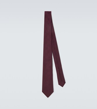 GG cotton and silk jacquard tie | Gucci