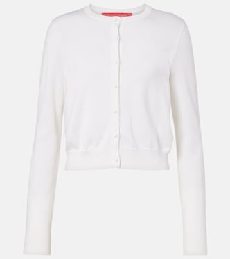 Cardigan cropped in seta e cotone | Carolina Herrera