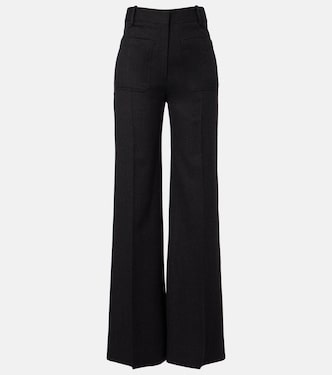 Pantalones flared Alina de lana virgen | Victoria Beckham