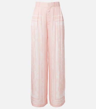 Bedruckte Hose mit weitem Bein aus Satin | Balmain
