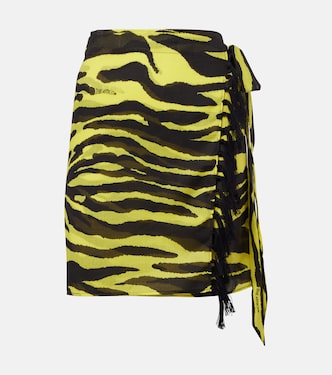 Animal-print cotton muslin beach cover-up | The Attico