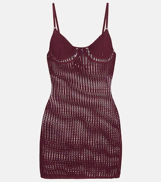 Crochet cotton-blend minidress | The Attico