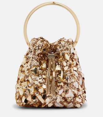 Bon Bon Small embellished bucket bag | Jimmy Choo