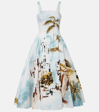 Midikleid aus Popeline | Oscar de la Renta