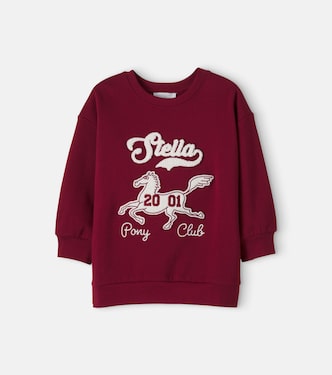 Embroidered cotton fleece sweatshirt | Stella McCartney Kids
