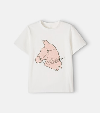 Embroidered cotton jersey T-shirt | Stella McCartney Kids