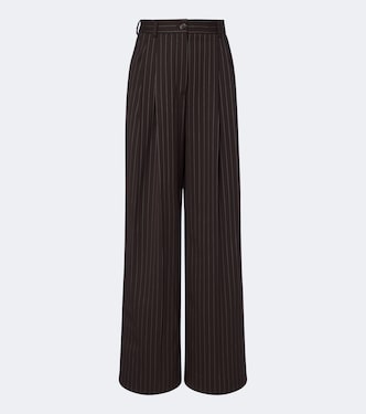 Pinstripe wool-blend wide-leg pants | Dolce&Gabbana