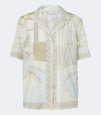 Printed cotton shirt | Tory Burch